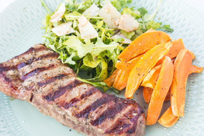 simple steak and sweet potato fries