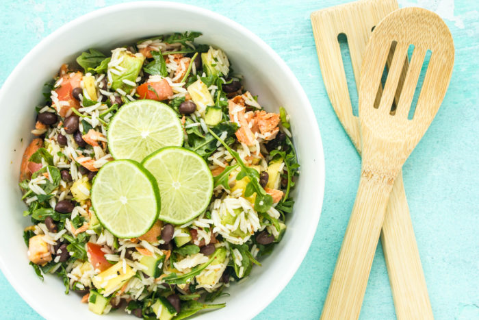 salmon salsa salad