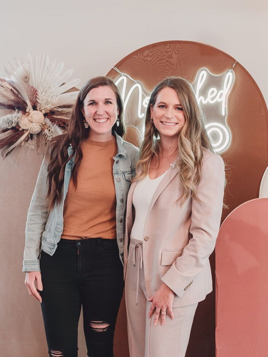 Becky Bell with Business Coach Laura Schoenfeld photo in blog about how to combine insurance and cash pay in a health business